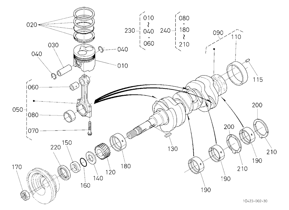 Piston And Crankshaft [D1803-M-E3-Hst1]