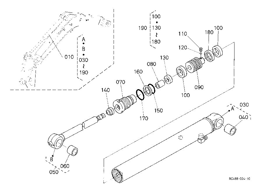 Arm Cylinder And Component Parts