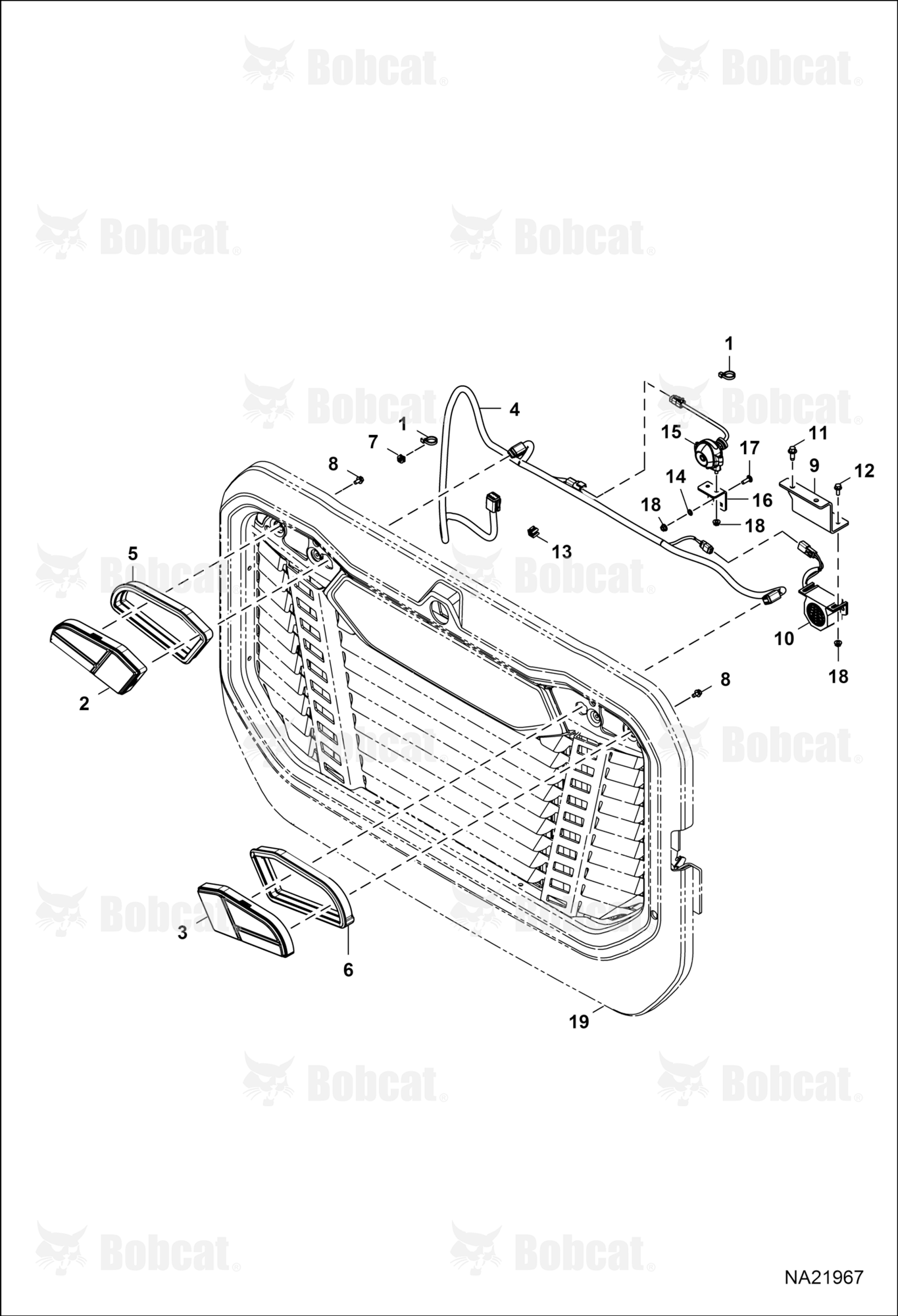 Electrical Circuitry (Rear Door) (Korea)