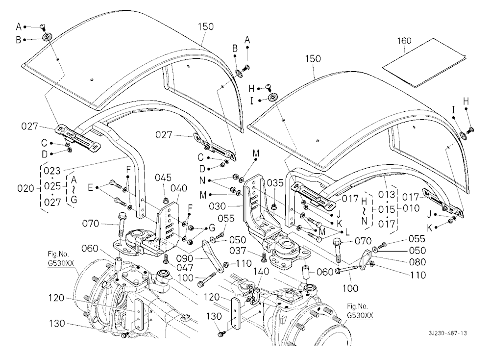 Front Fender Kit (W:540) (W/G No.M3805) [Option]