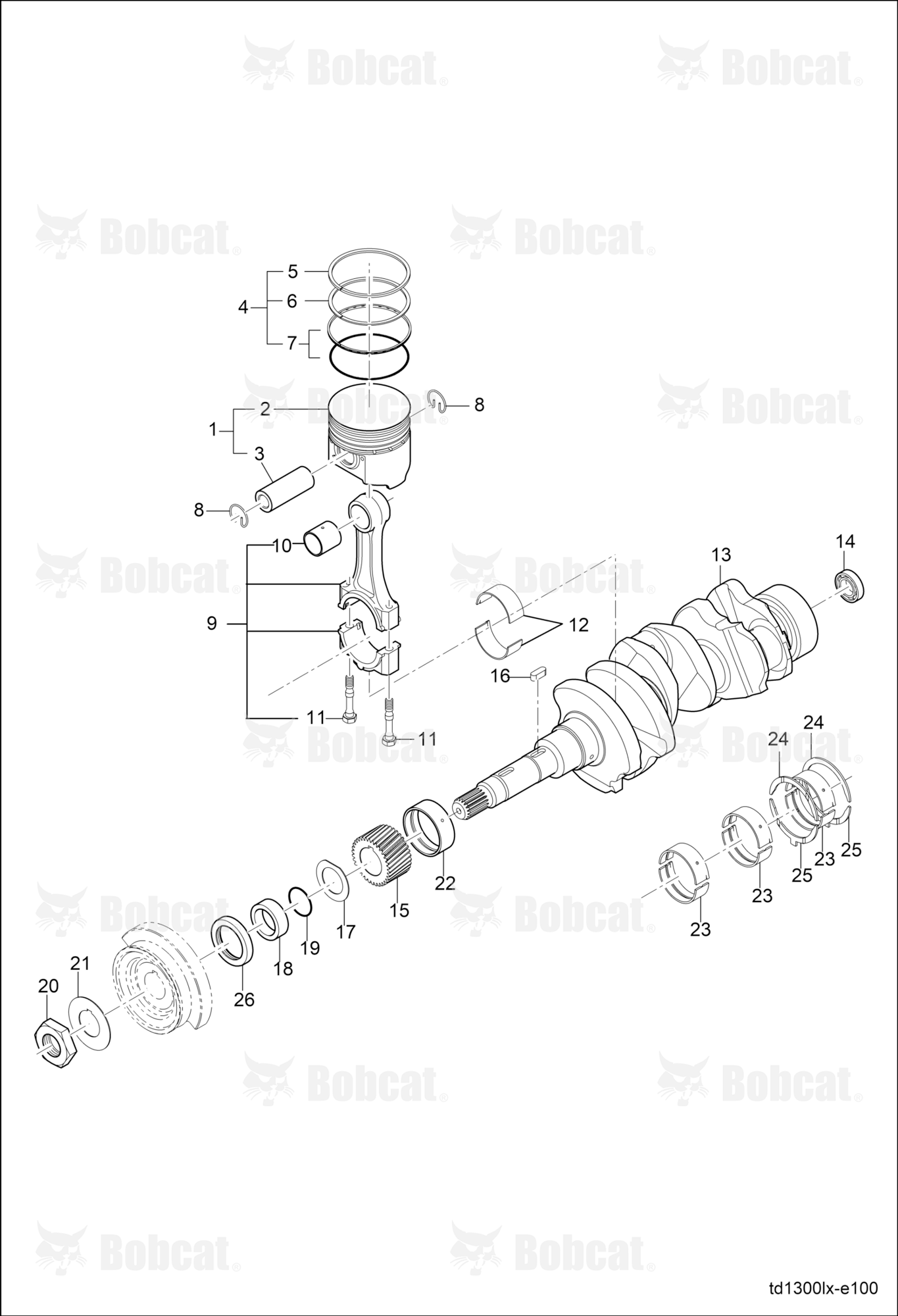 Piston Crank Axle Group  A59B11001 & Above