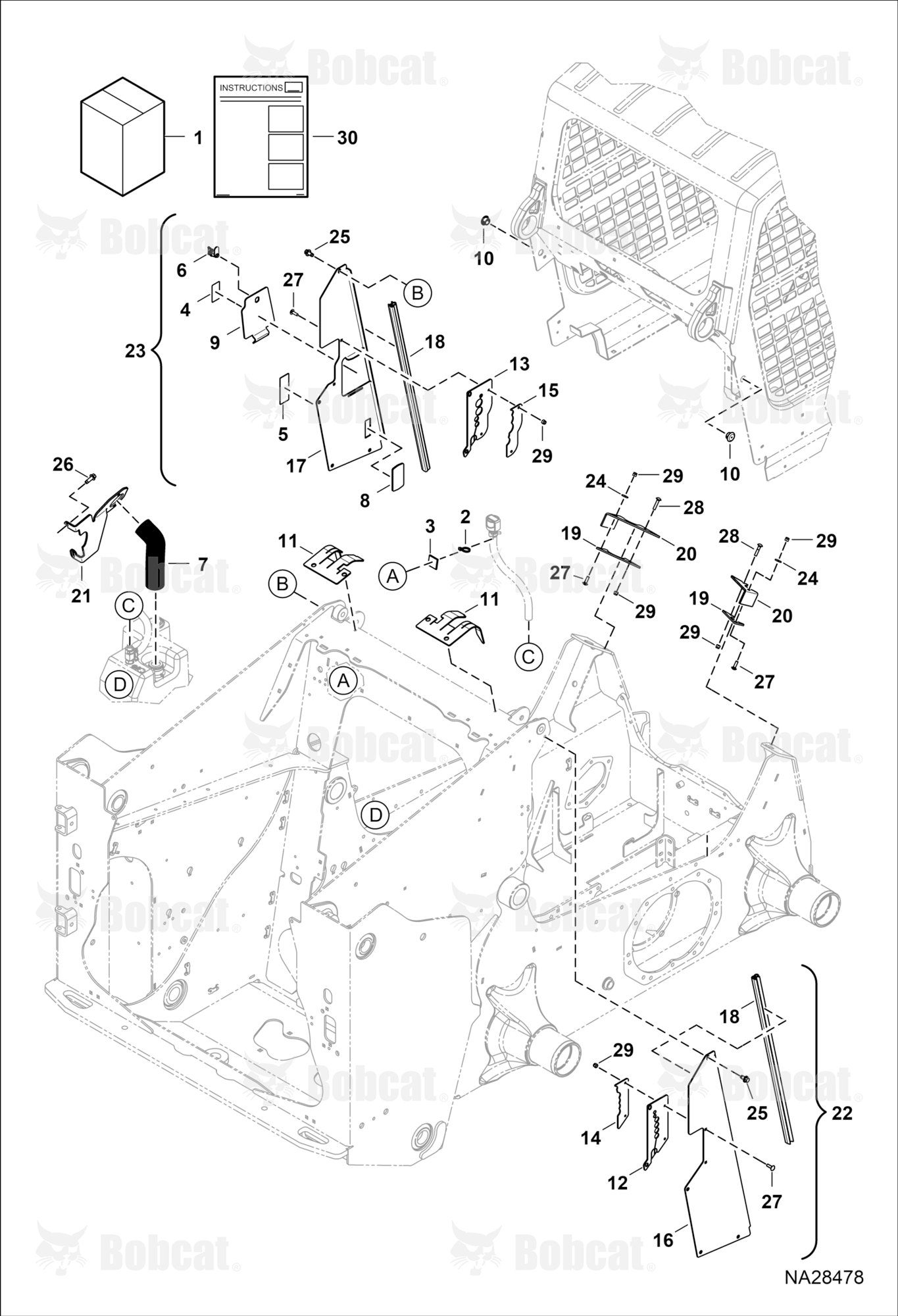 Frame Seal Kit (Upper Frame)  B5FB11001 - B5FB21508