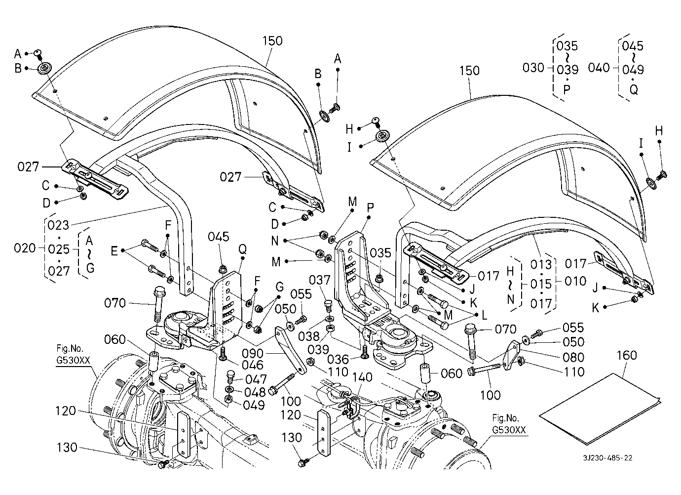 Front Fender Kit (W:410) (W/G No.M3804) [Option]
