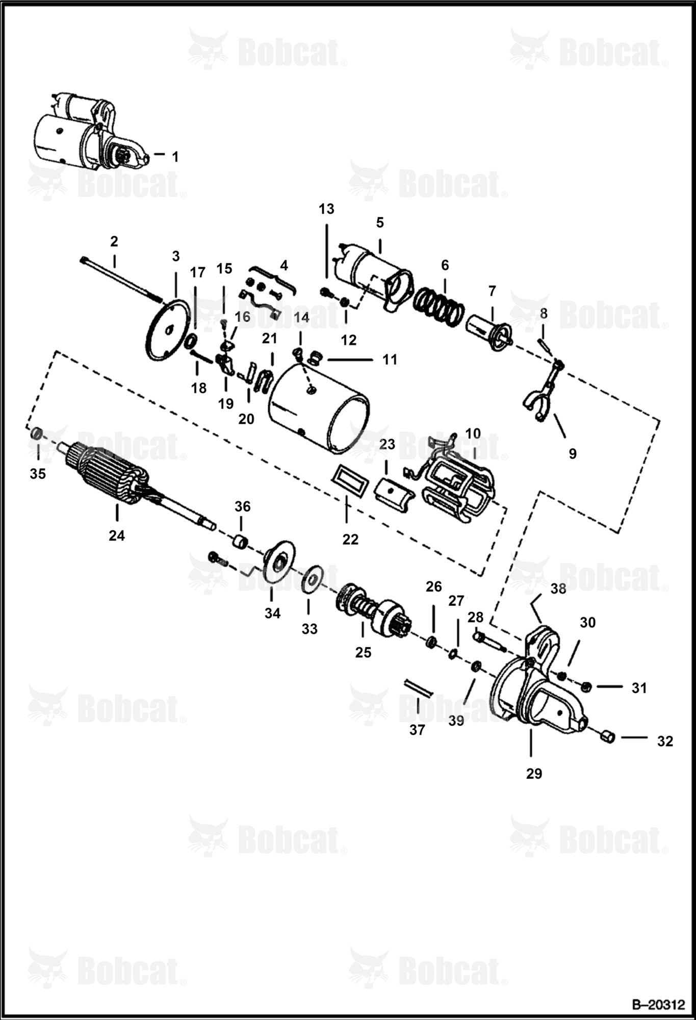 Starter (Delco 1998379) (Engine S/N 12873 & Above)