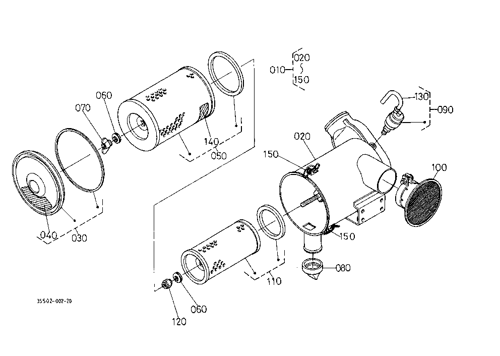 Air Cleaner (Double) [New Type] [Component Parts]