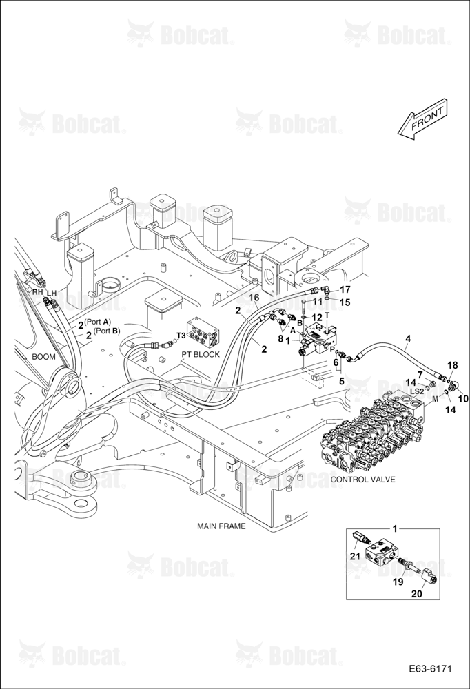Hydraulic Circuitry (Quick Clamp) B34R11868 & Above