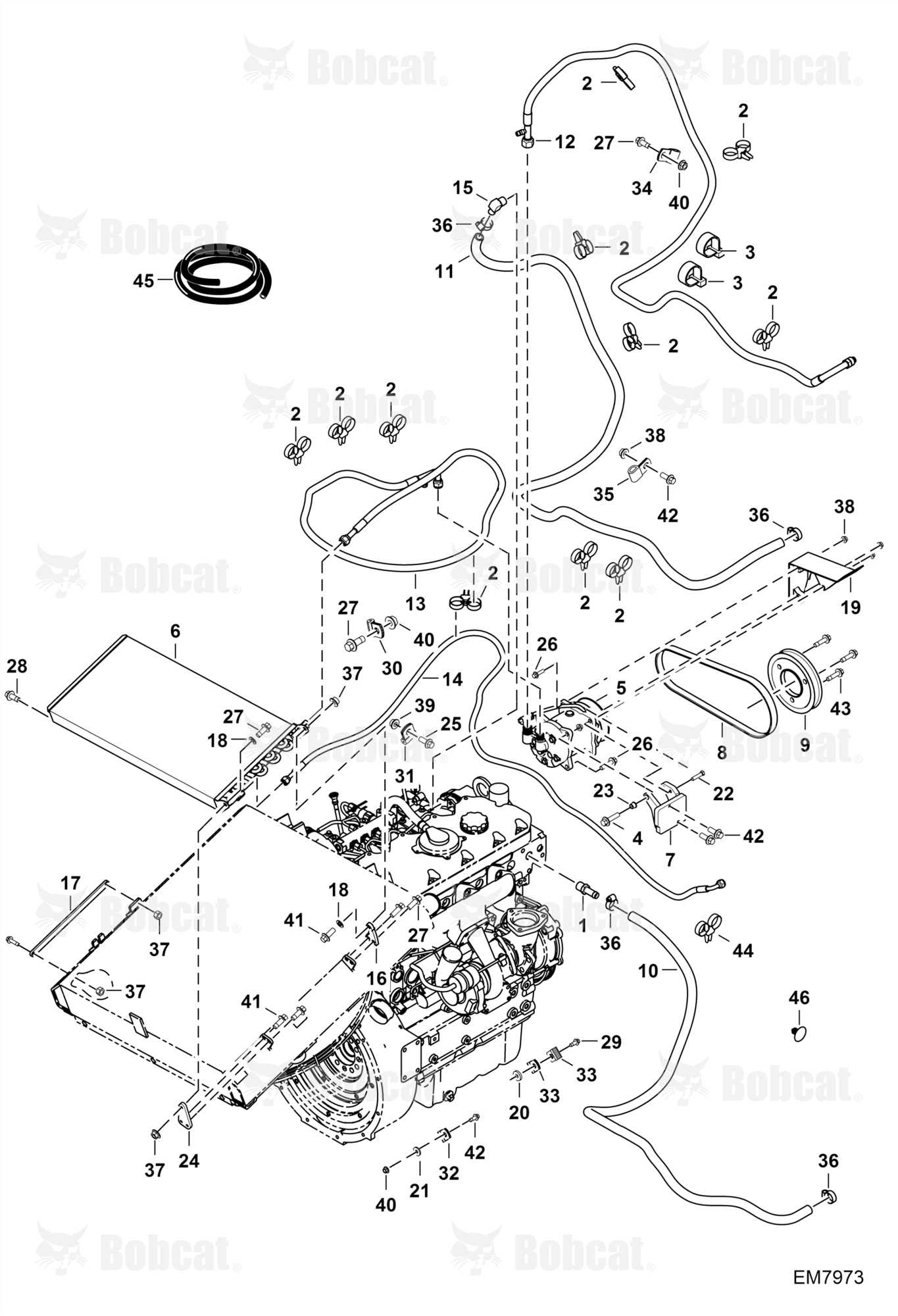 Engine & Attaching Parts (Heat & A/C Components)
