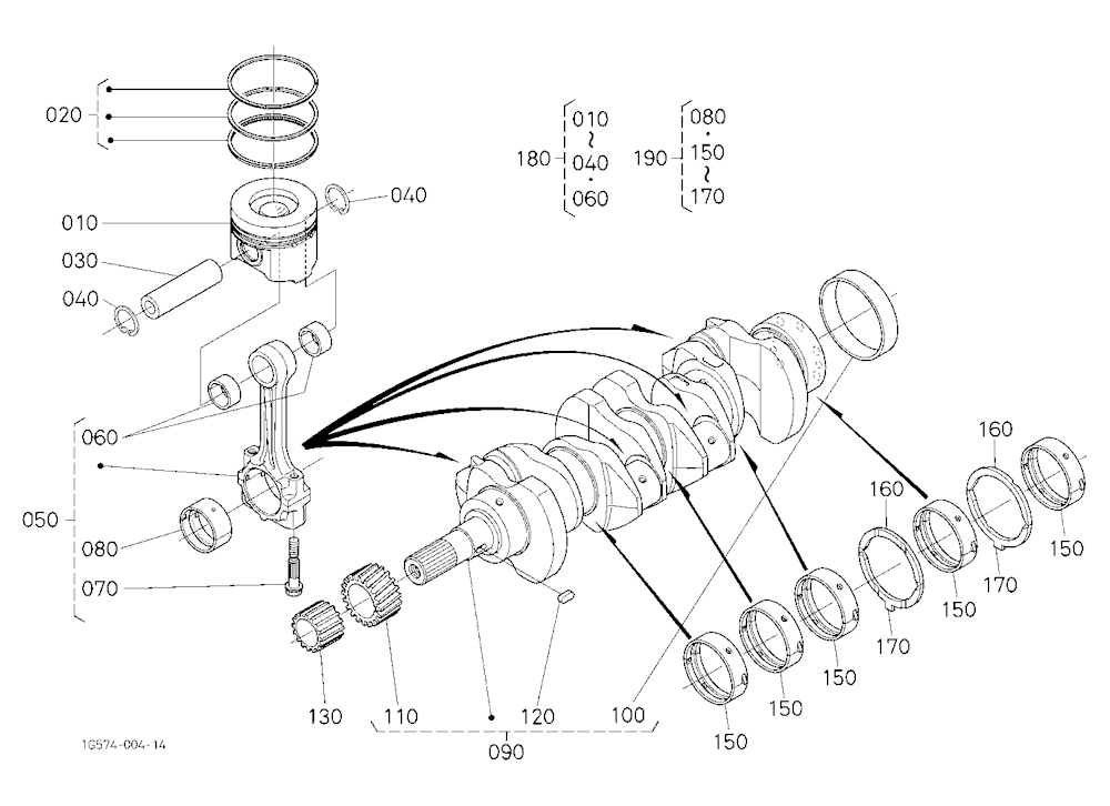 Piston And Crankshaft [New]
