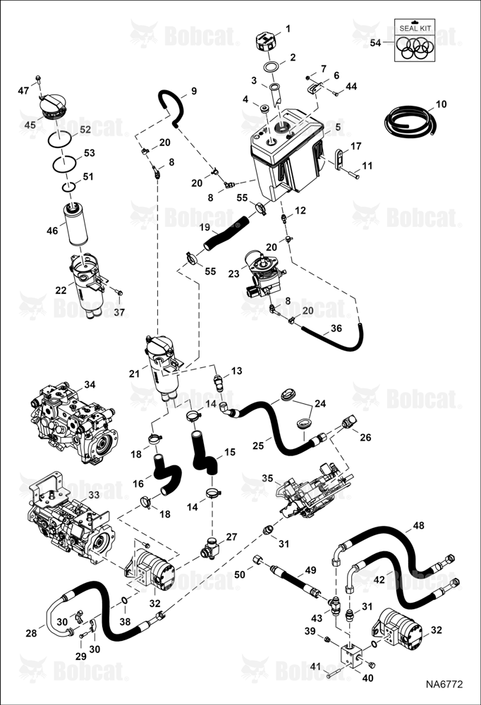 Hydrostatic Circuitry (Tank & Filter) AZN611001 - AZN612875