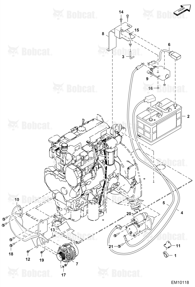 Engine Electrical Circuitry (Engine Starting) (110 Amp-hour Battery)