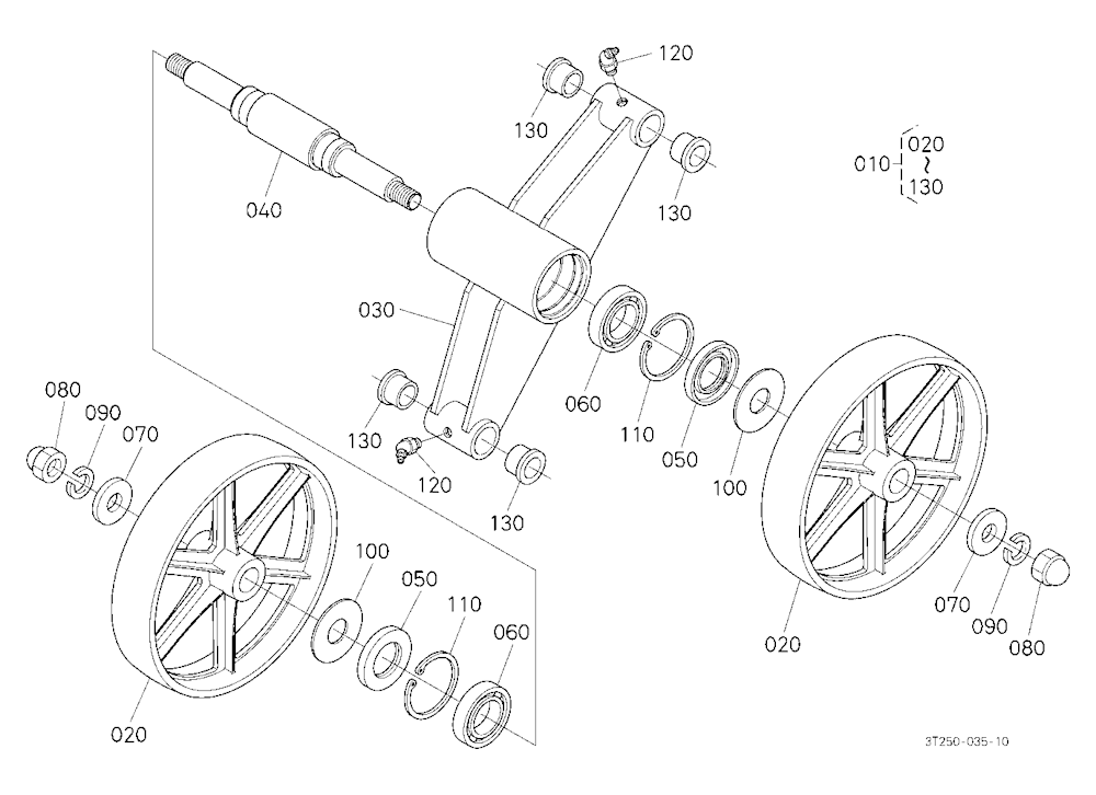 Truck Guide Roller (Power Crawler) [Component Part
