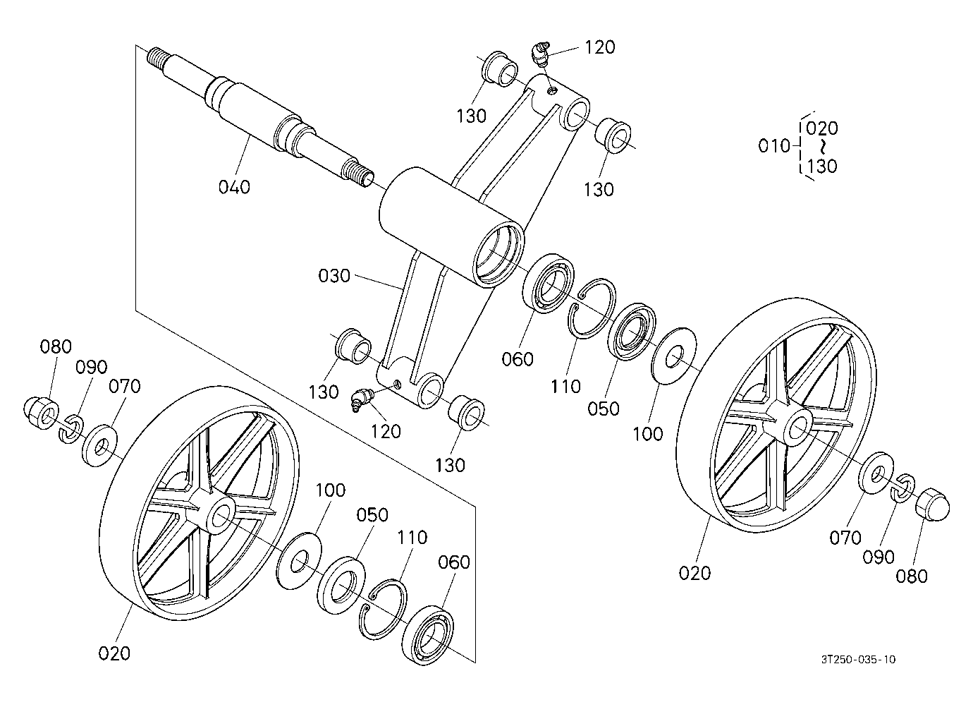 Truck Guide Roller (Power Crawler) [Component Part