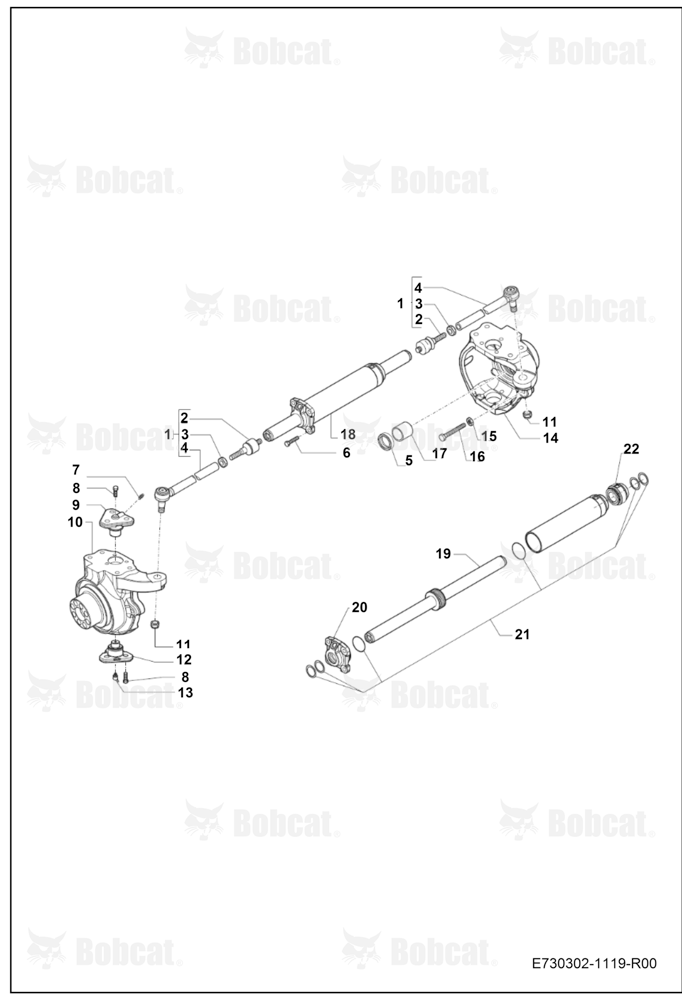 Front Axle (Swivel Housing & Steering Cylinder)