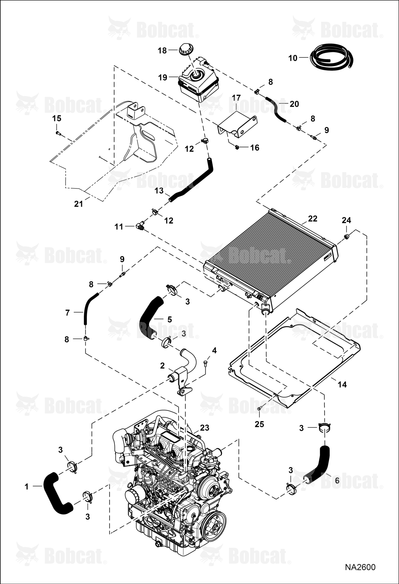 Engine & Attaching Parts (Radiator Water Exchanger)  A3P211001 - A3P215296
