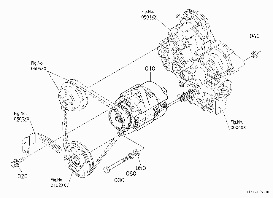 ALTERNATOR AND PULLEY