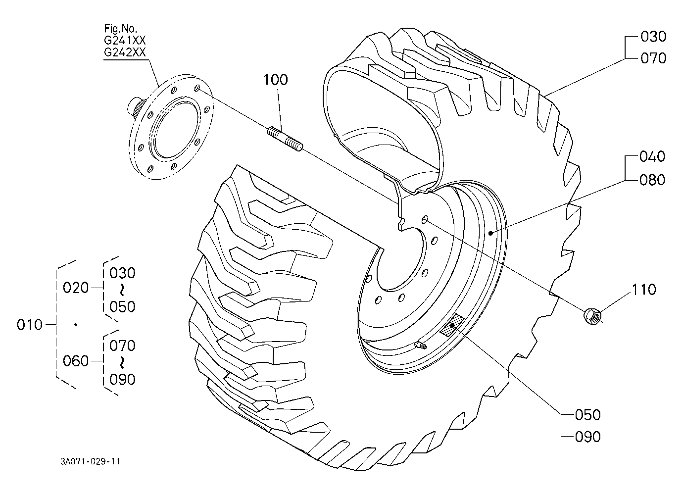 Front Wheel (14-17.5 R4)