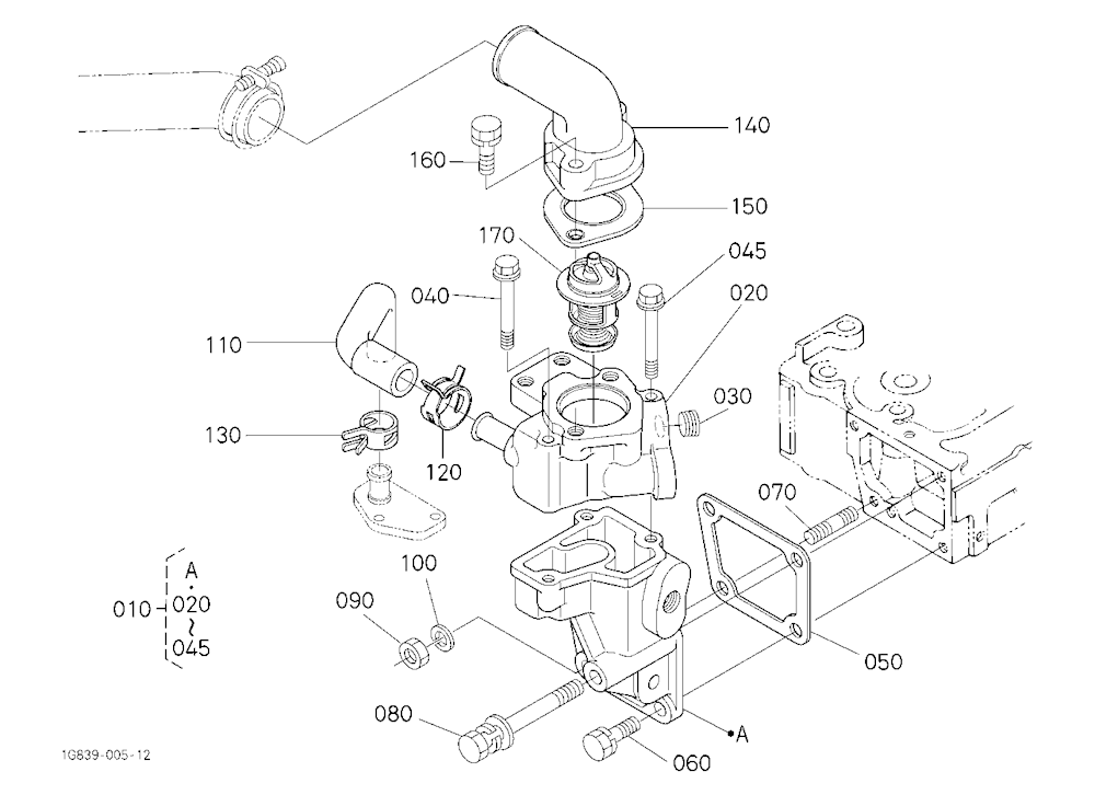 Water Flange And Thermostat