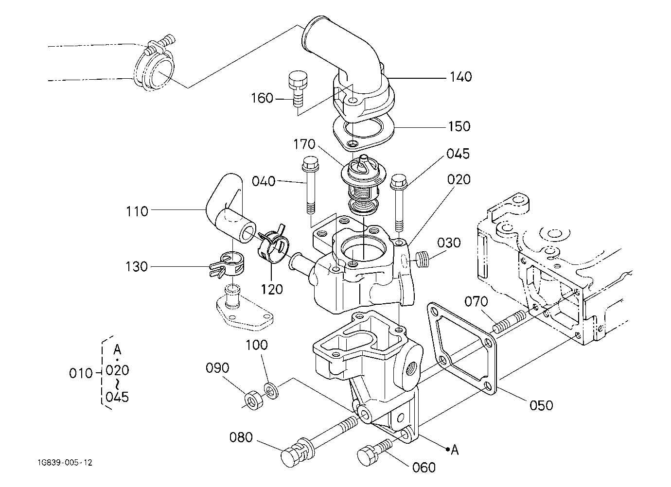 Water Flange And Thermostat