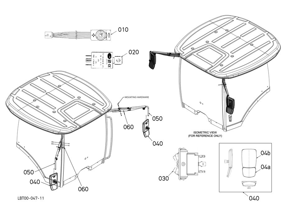 Power Mirror Assembly