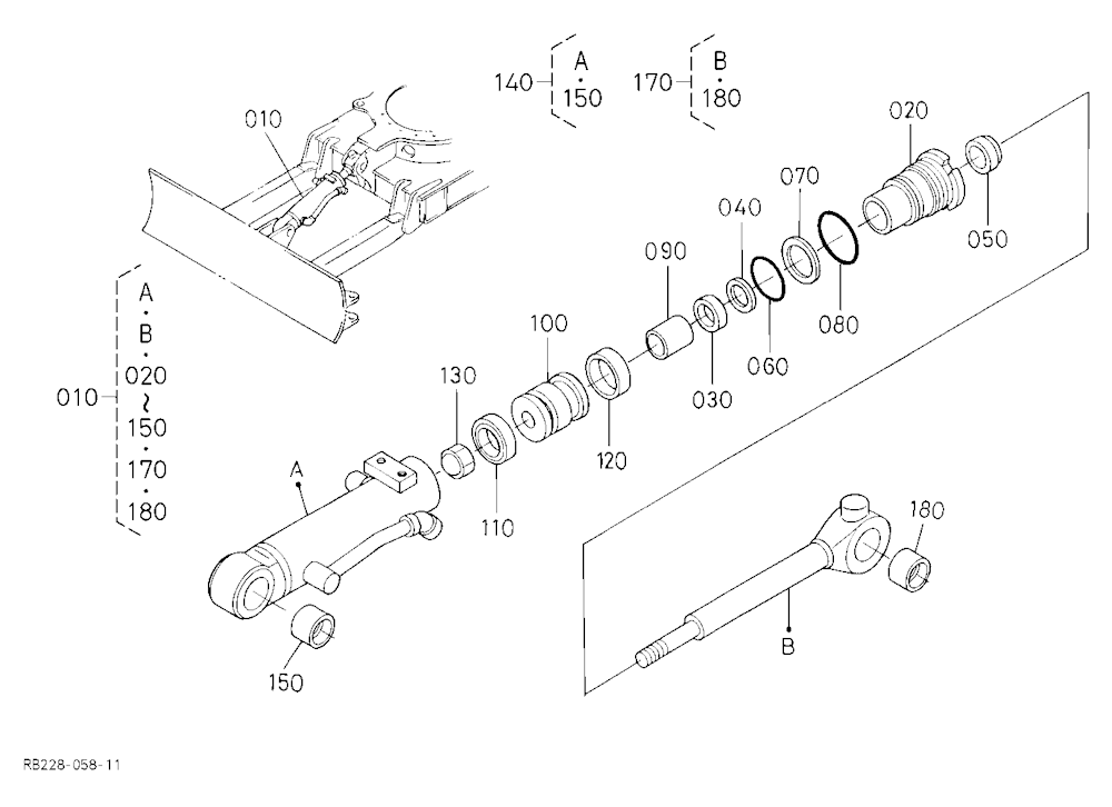 Blade Cylinder And Component Parts [Kx41-2V]