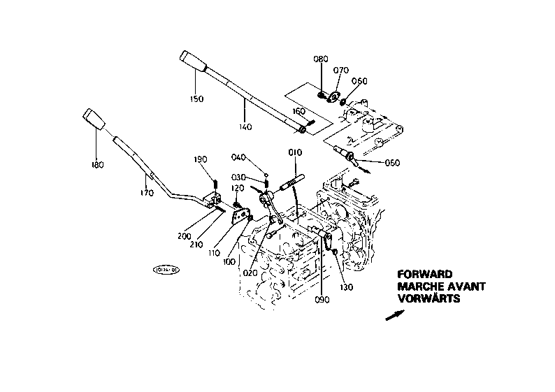 Aux. Speed Change And Front Drive Lever