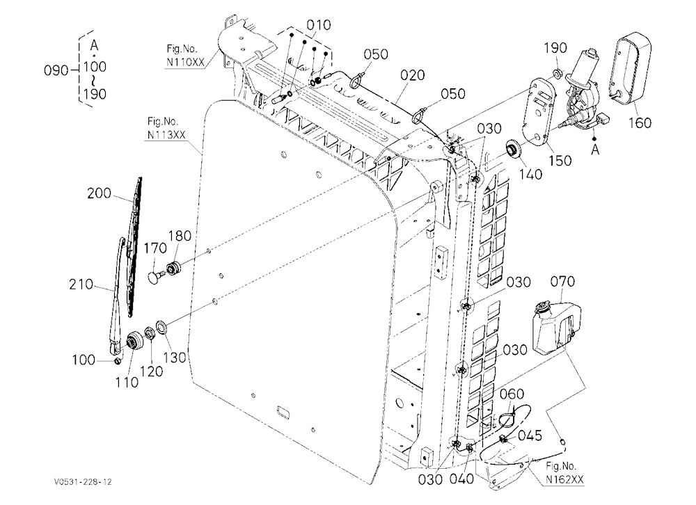 Washer Tank And Front Wiper
