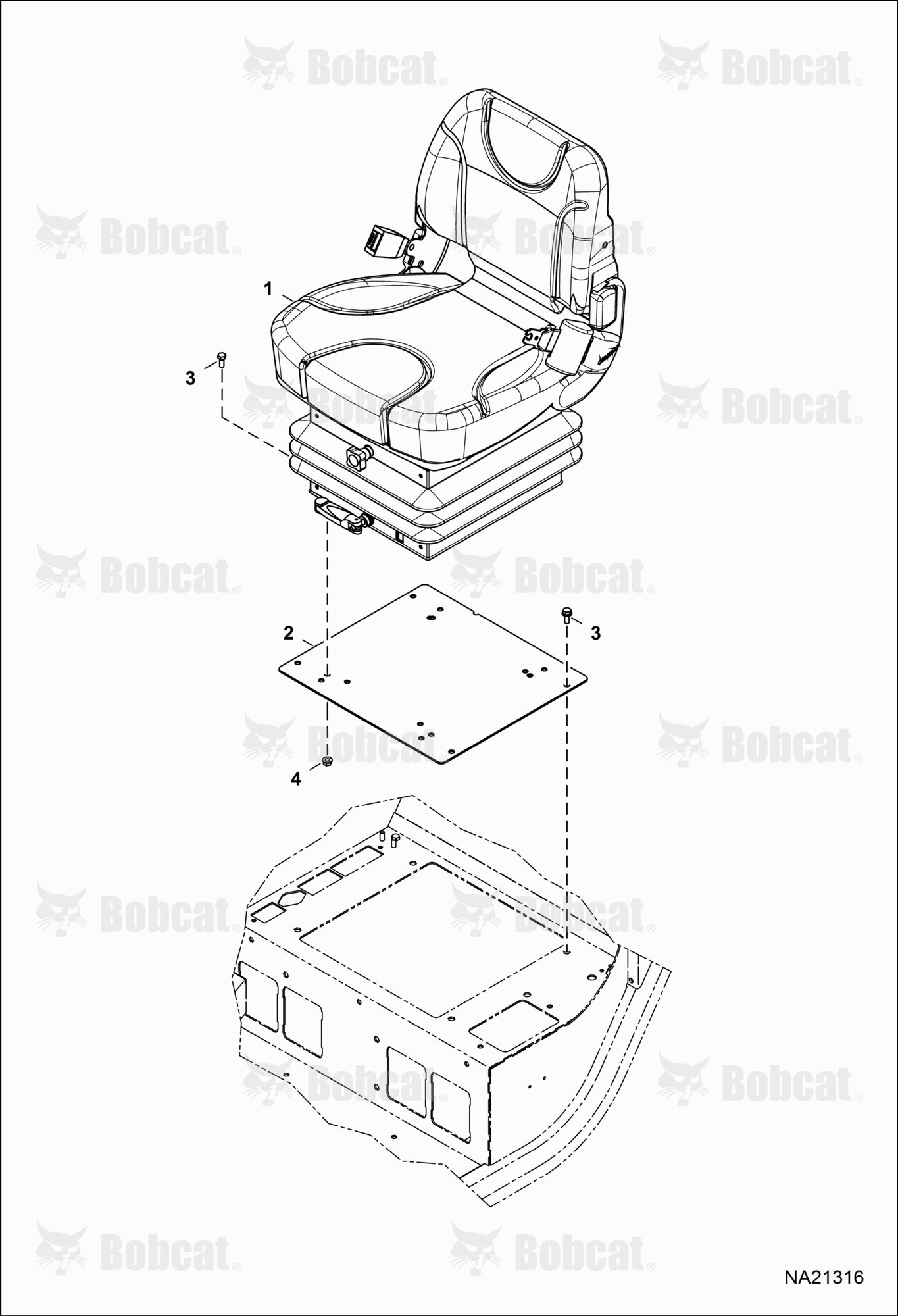Operator Seat (Basic) (Mechanical Suspension)