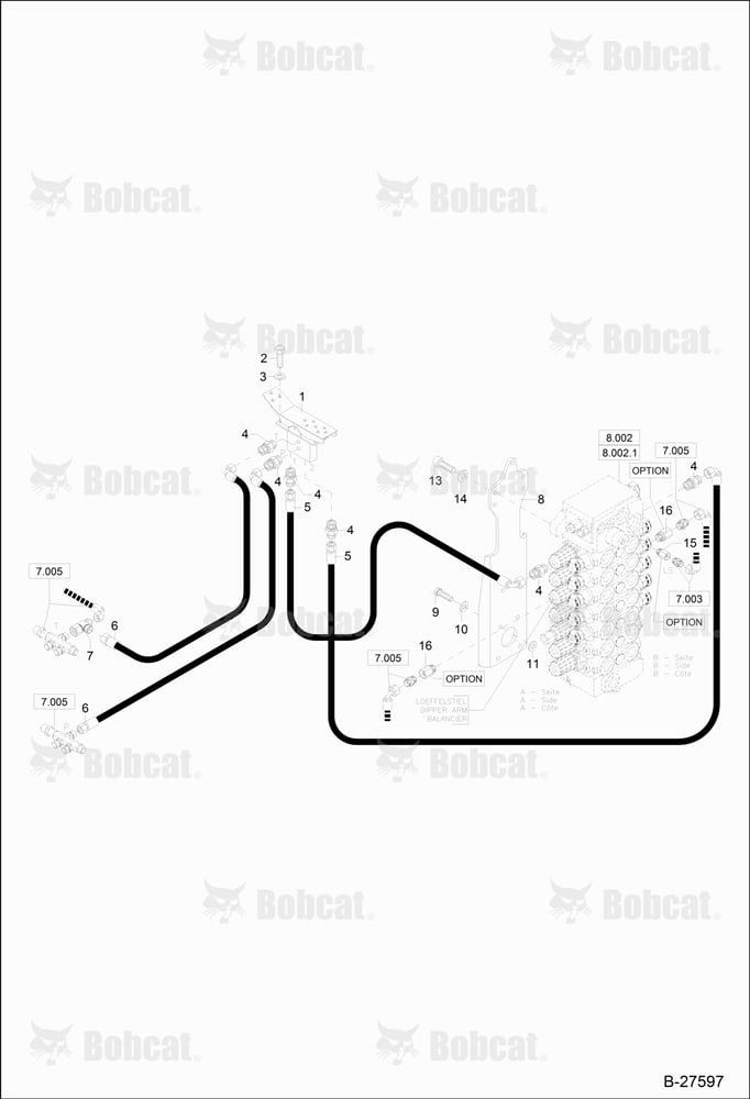 Hydraulic Installation (PILOT Control - Articulated BOOM)