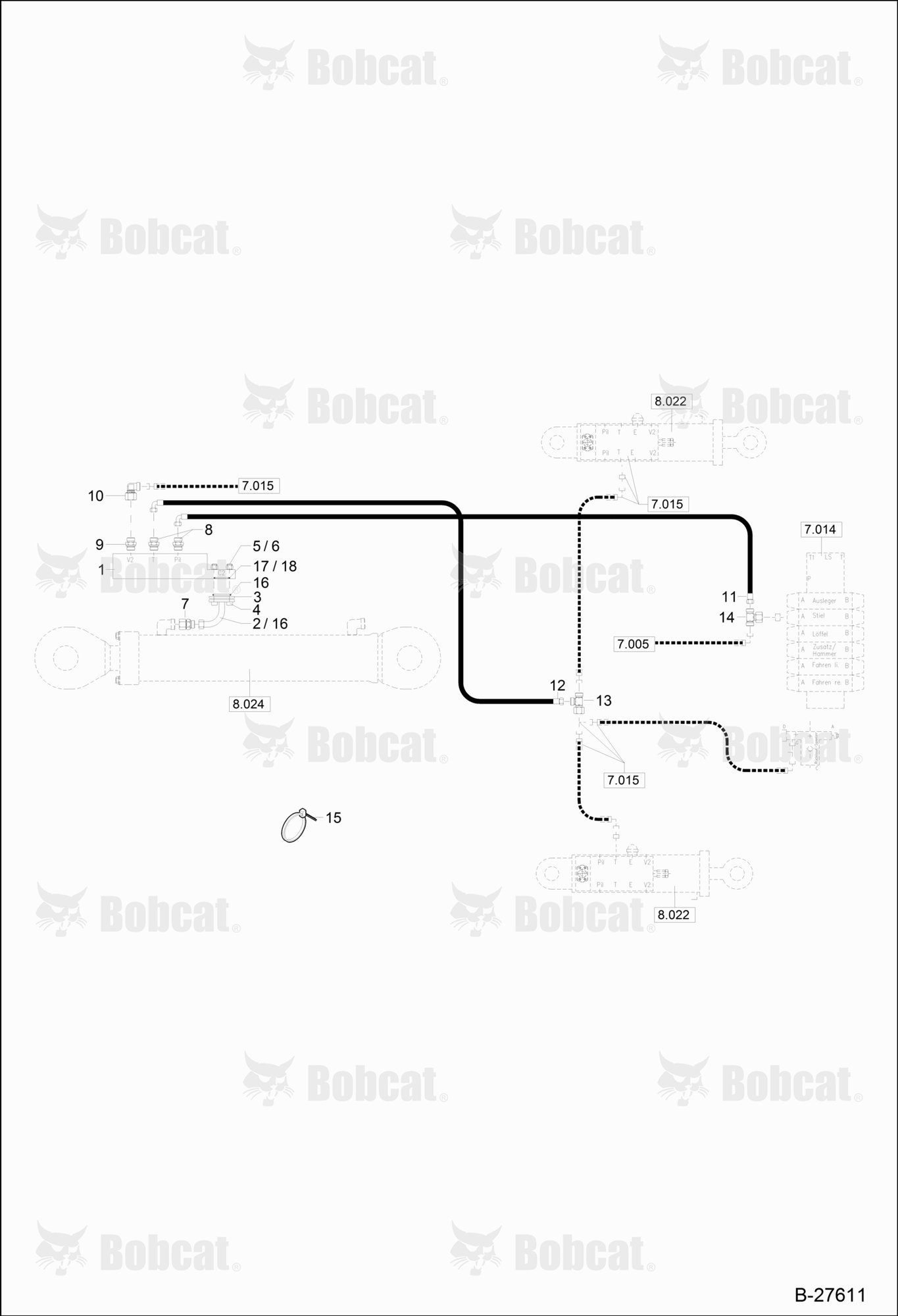 Hydraulic Installation (LOAD Holding Valve - Dipper Arm - MONO)