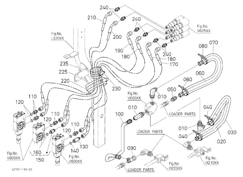 Auxiliary Control Valve Hose (W/G No.L3995) [Optio