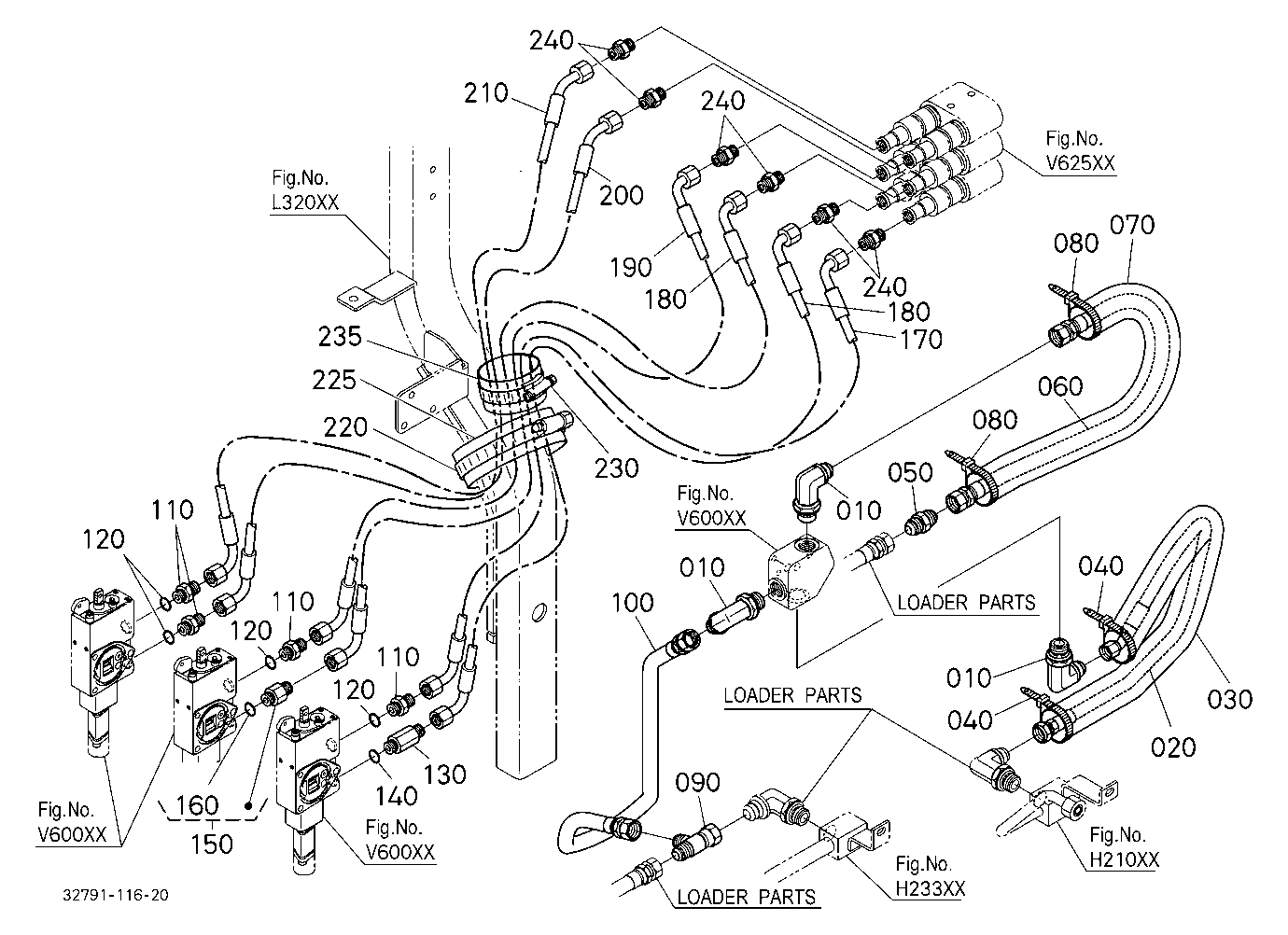 Auxiliary Control Valve Hose (W/G No.L3995) [Optio