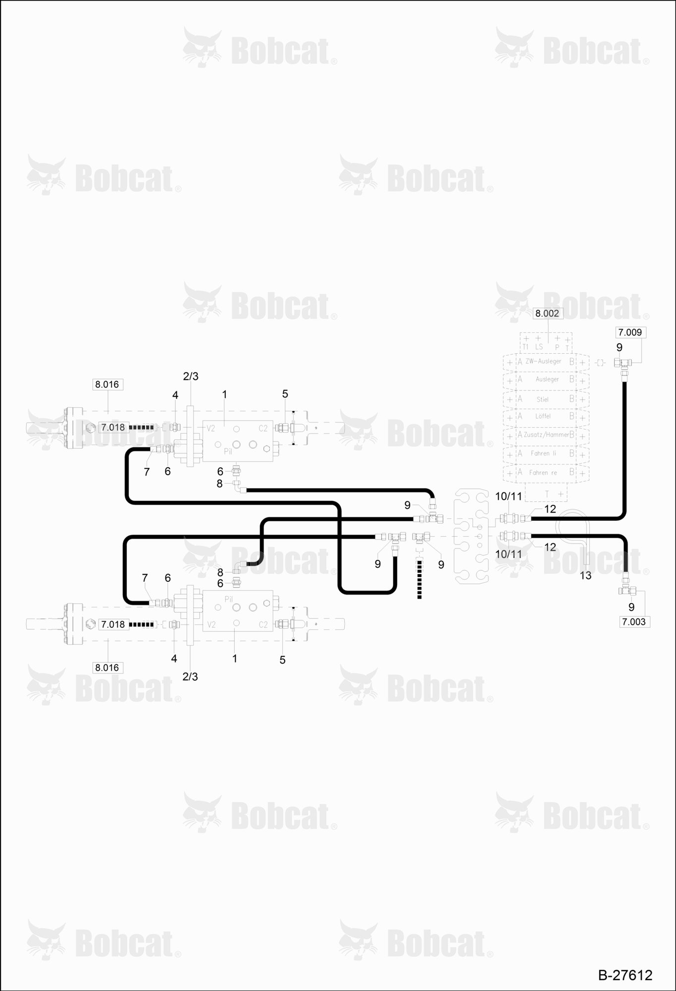 Hydraulic Installation (LOAD Holding Valve - Intermediate Boom - ARTICULAT)