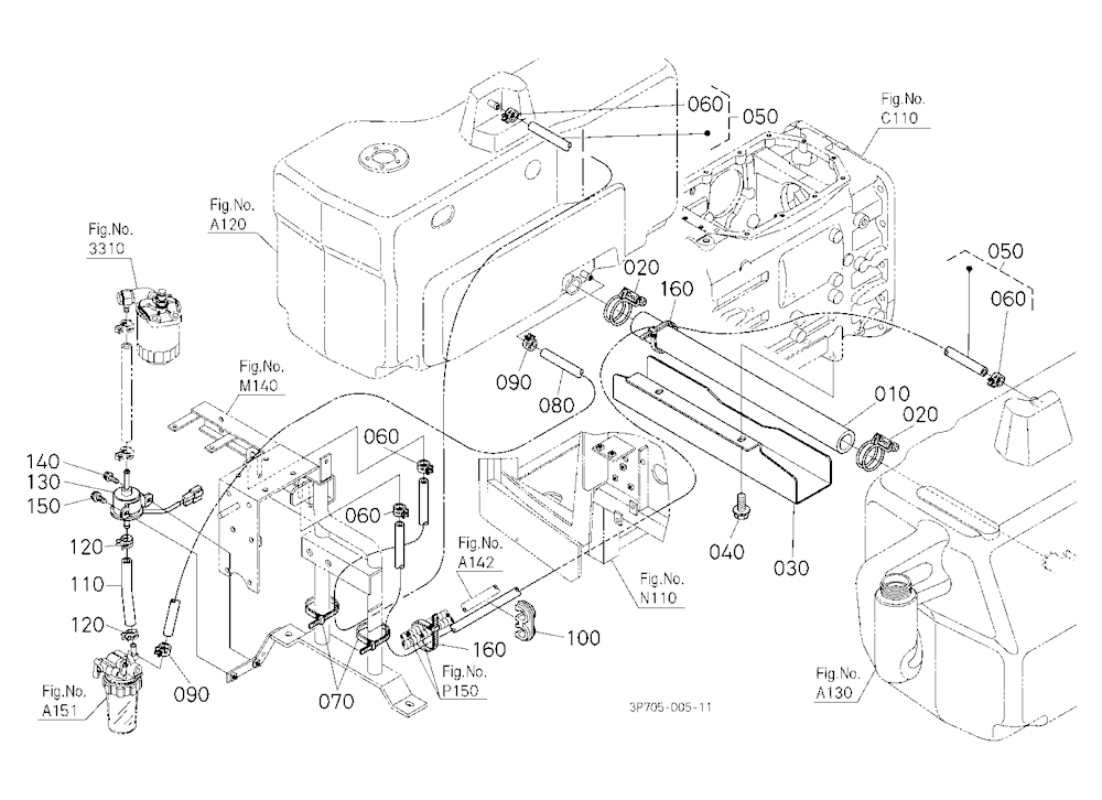 Fuel Pipe 1 (Rear)