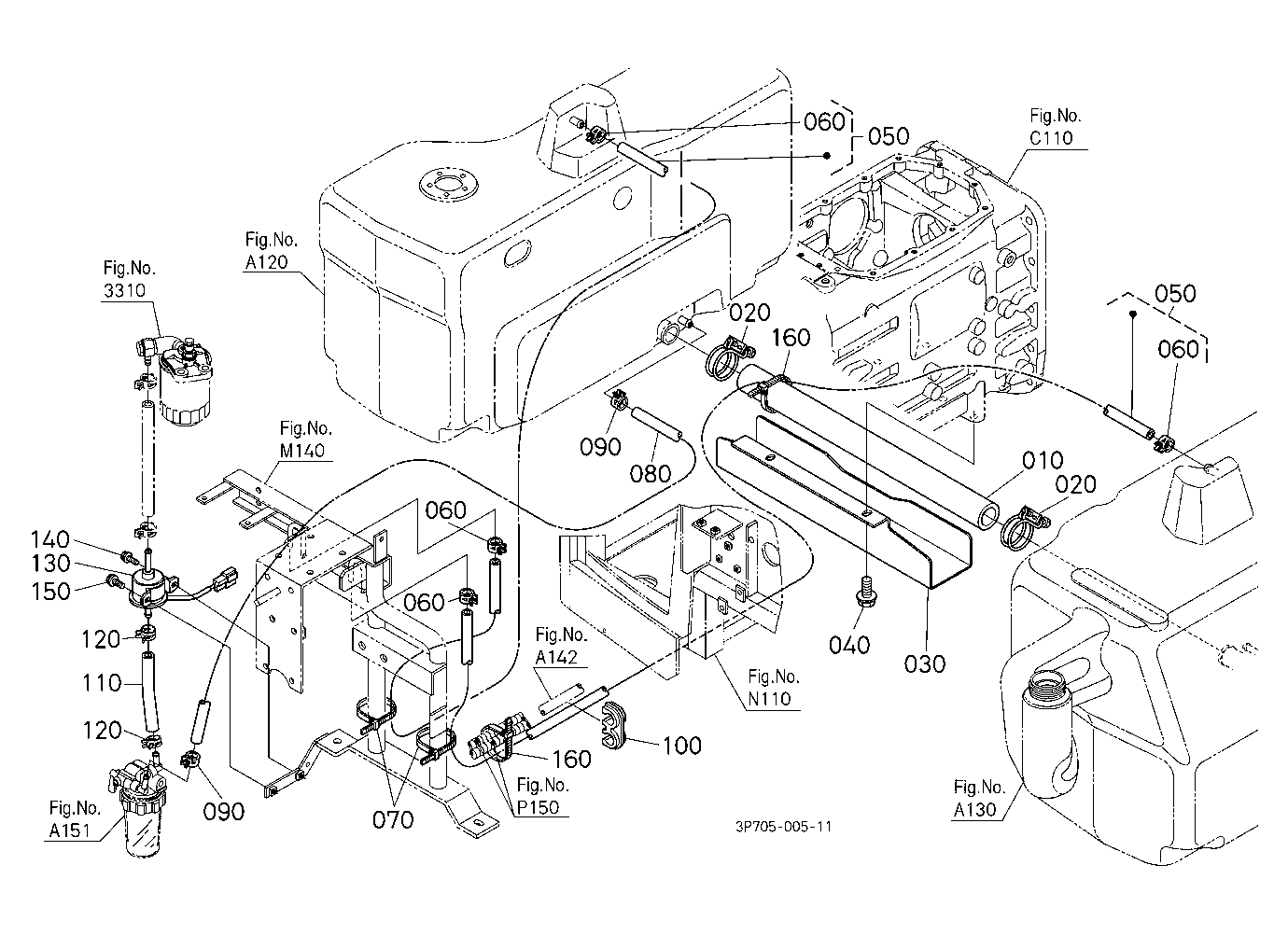 Fuel Pipe 1 (Rear)
