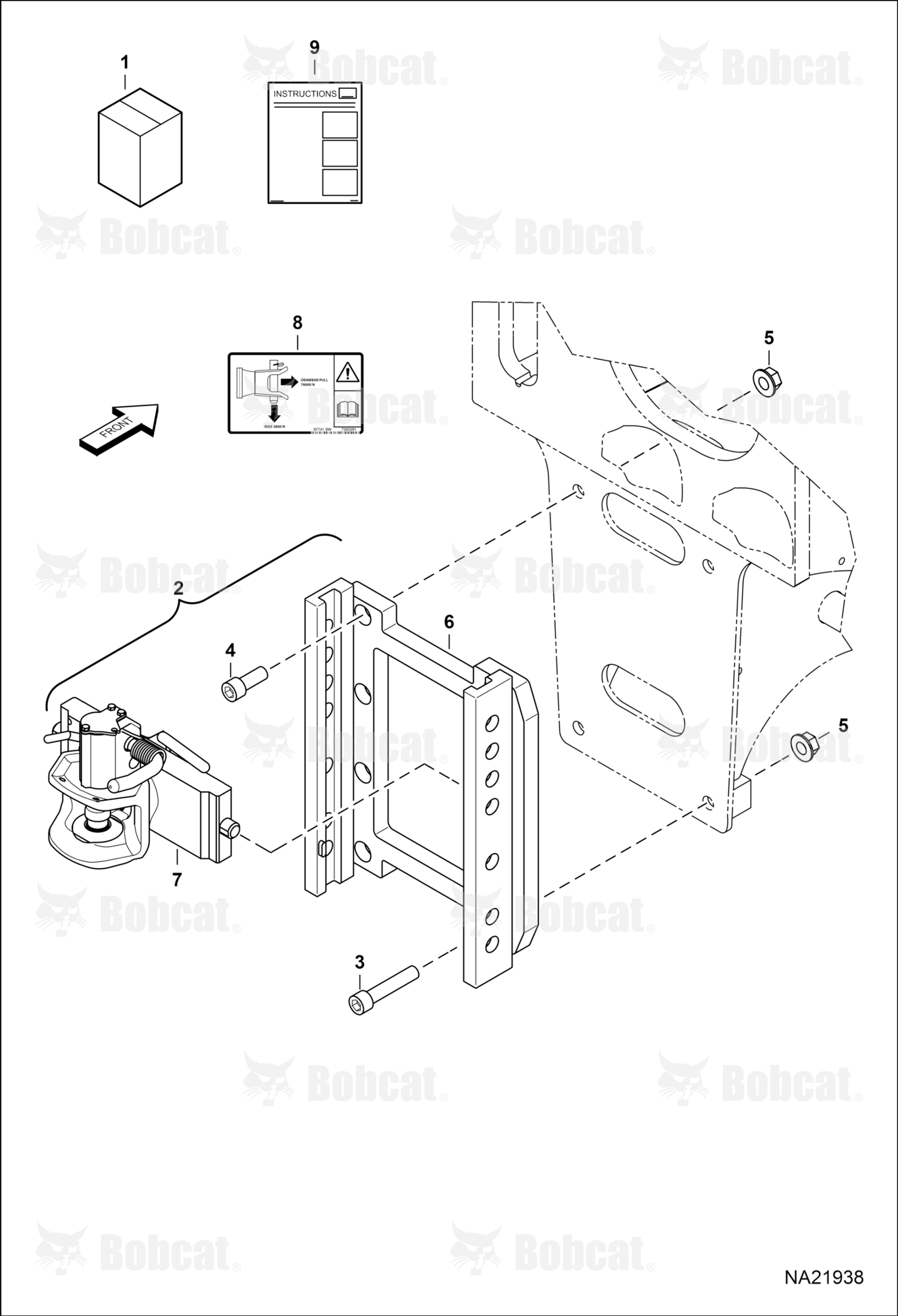 Rear Hitch Kit (Adjustable) (Automatic Lock)