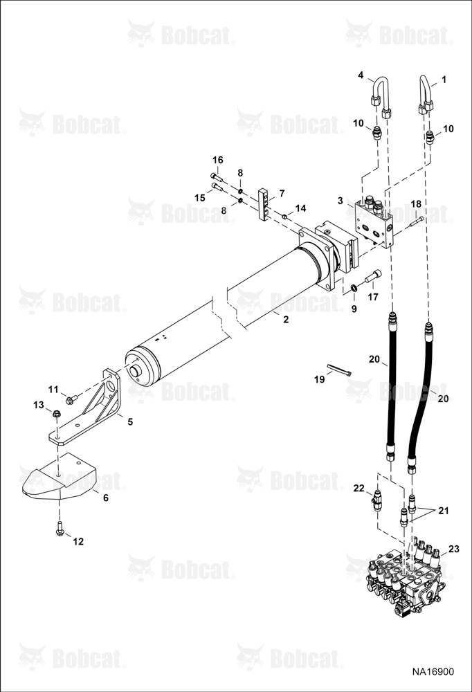 Hydraulic Circuitry (Extension)  B41M16001 & Above