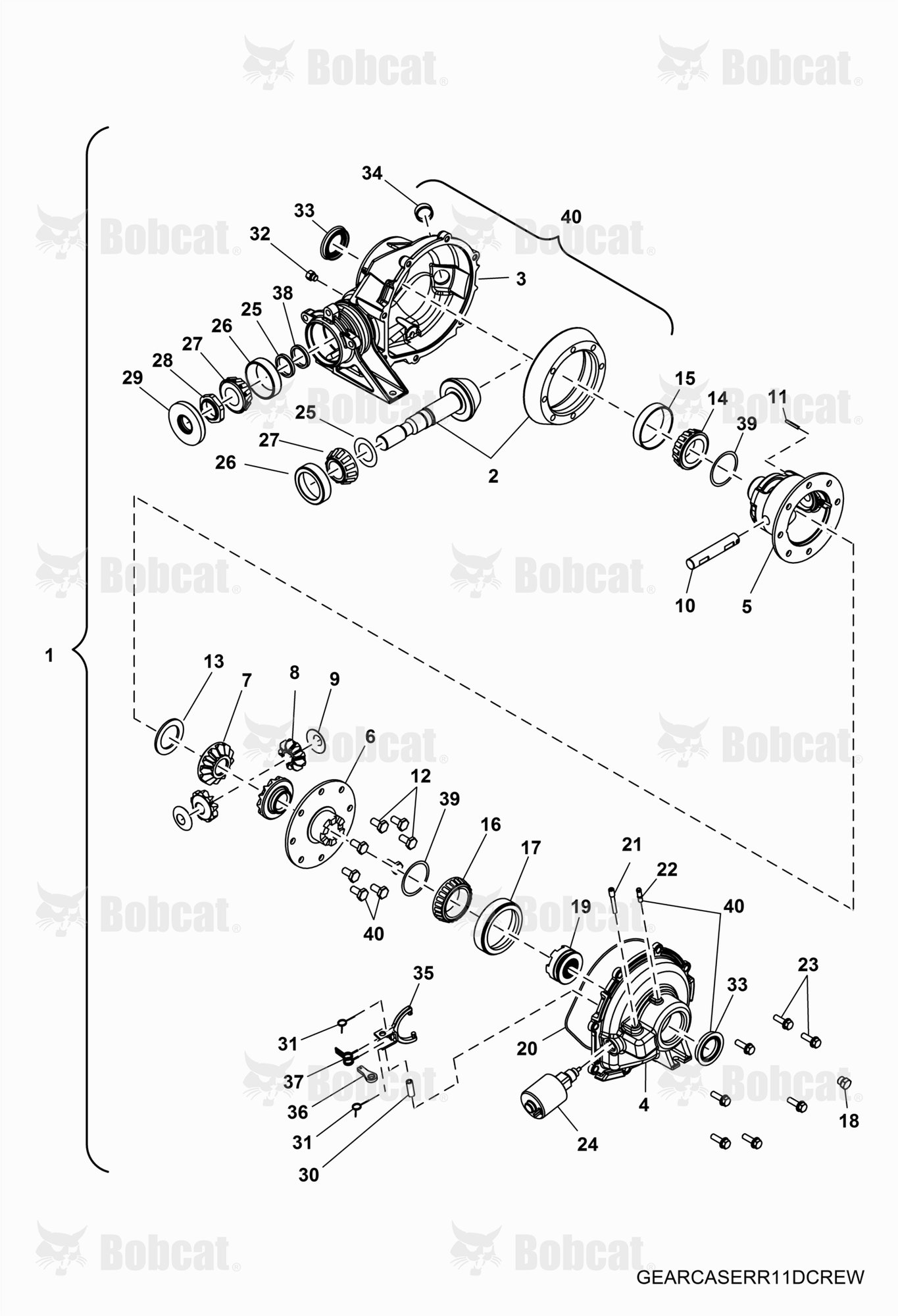 Drive TRAIN, Rear Gearcase  AJNW11001 - AJNW19999