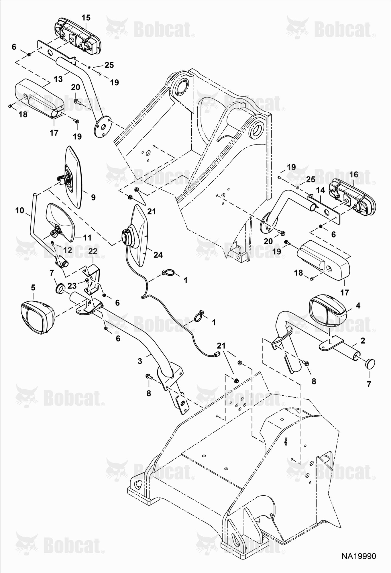 Road Lights & RH Mirror (Halogen)