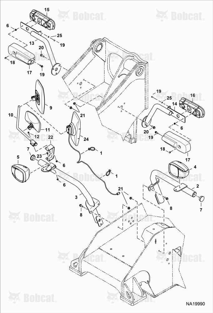 Road Lights & RH Mirror (Halogen)