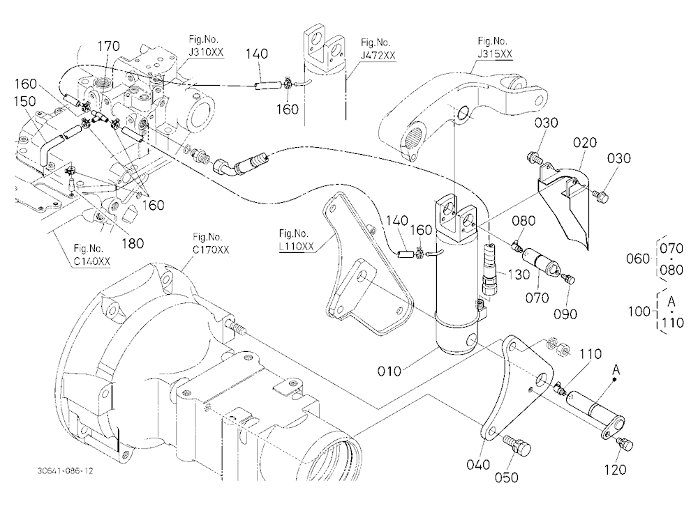 3P-Lift Assist Cylinder Lh