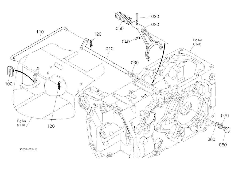 Rear Differential Lock Shift Fork
