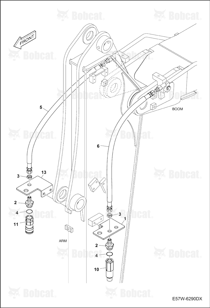 Hydraulic Circuitry (Arm 1,9 m) (Rotating)