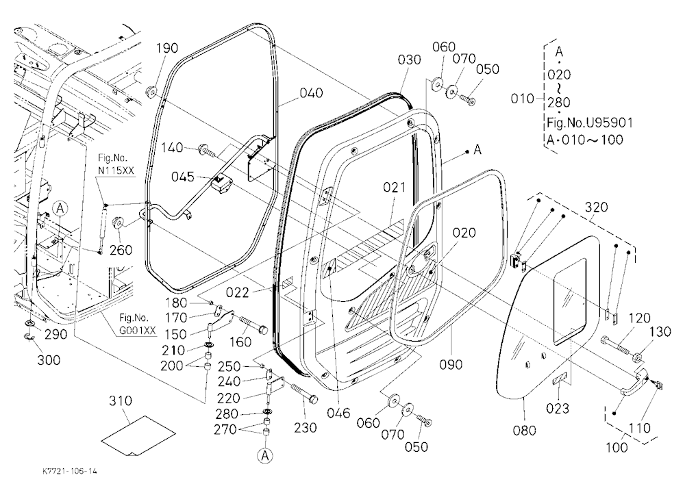 Sliding Window Door Kit Lh (W/G No.V4294) [Option]