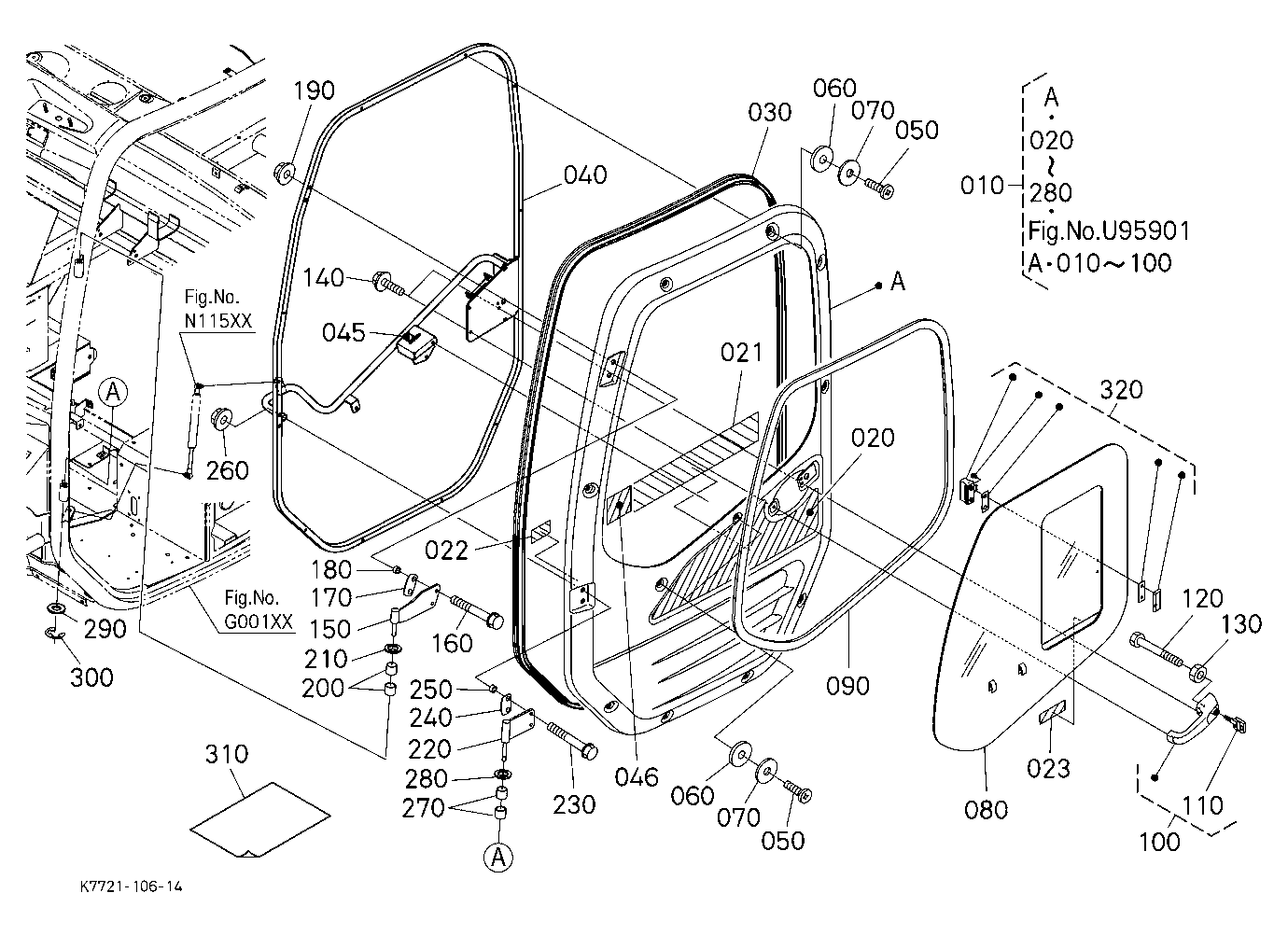 Sliding Window Door Kit Lh (W/G No.V4294) [Option]