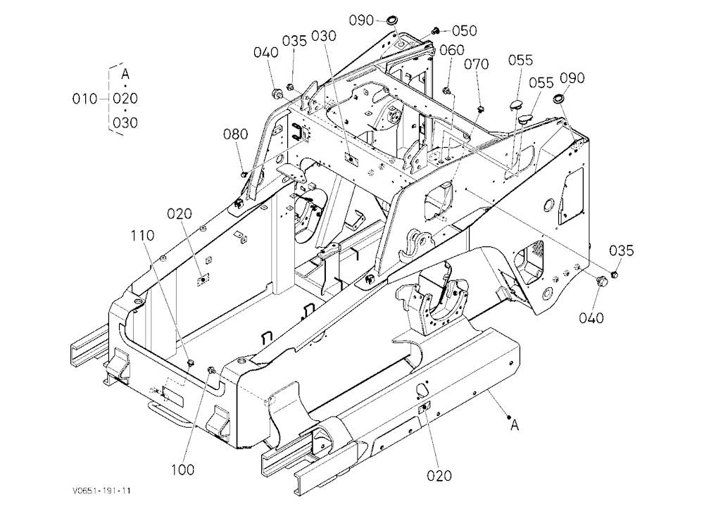 Main Frame [Hydraulic Hitch] [High Flow]