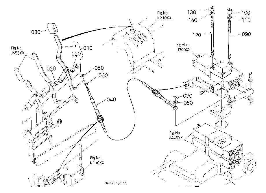 Auxilairy Control Valve Lever Kit (3Rd) [Old Type]