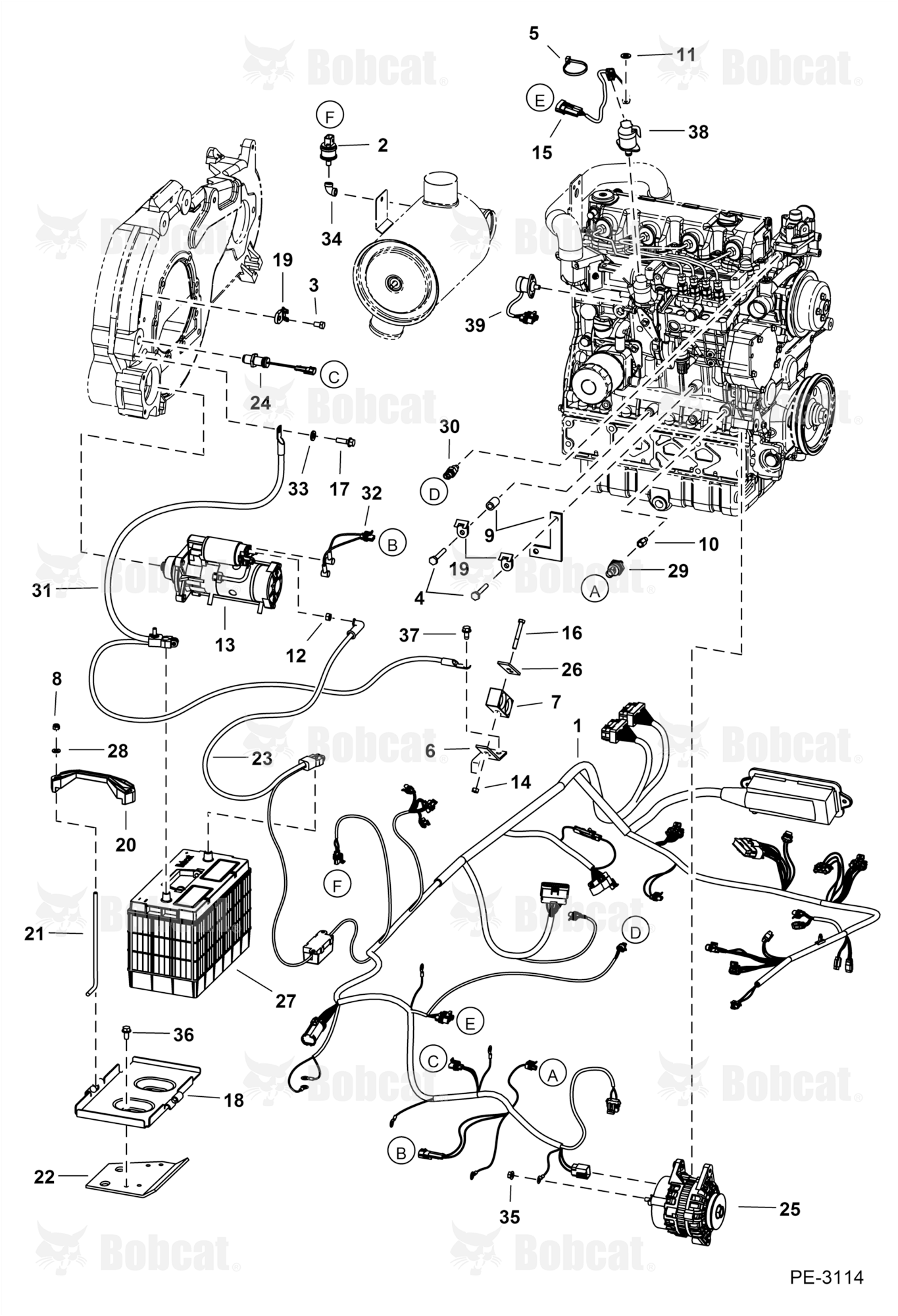 Engine Electrical Circuitry (Engine)  523411001 & Above, 523511001 & Above