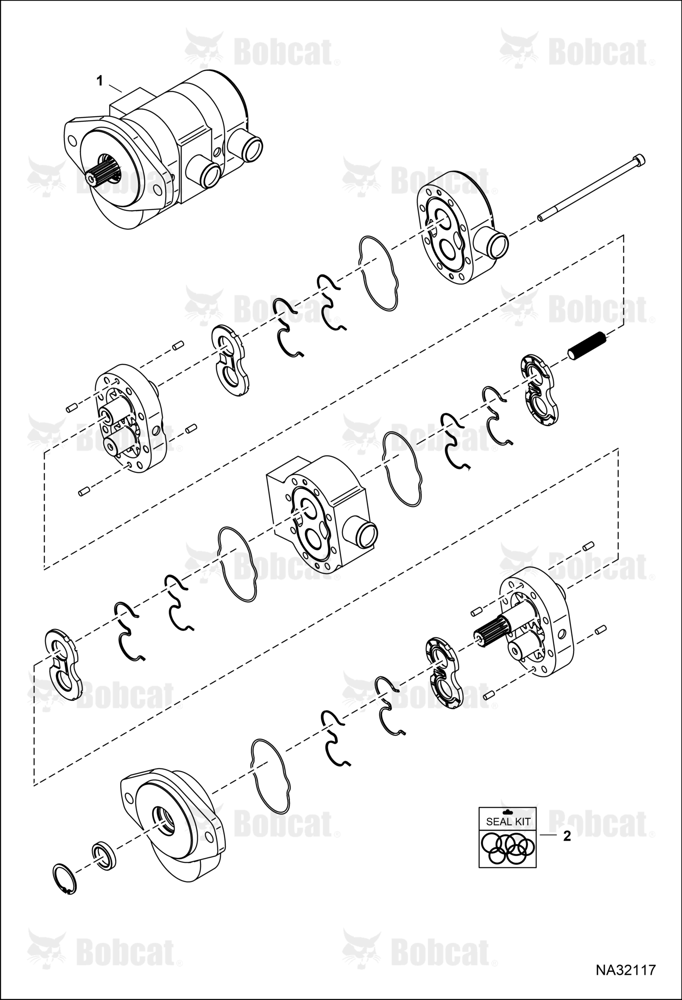 Double Gear Pump (Double)  B53A13001 & Above