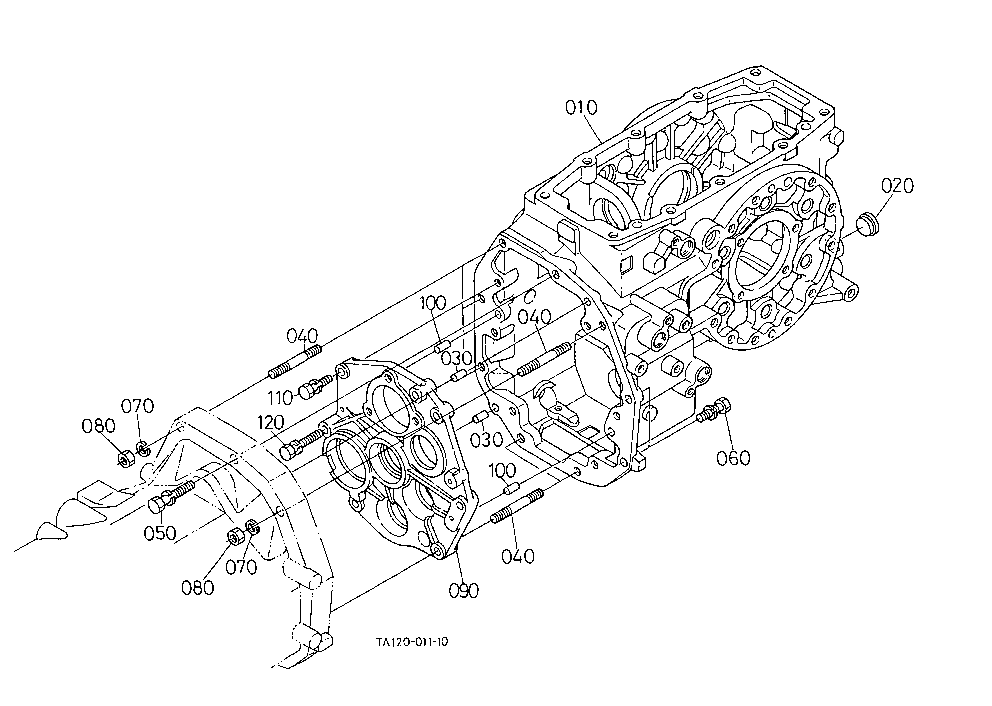 Transmission Case [Hst Type] [With Mid Pto]