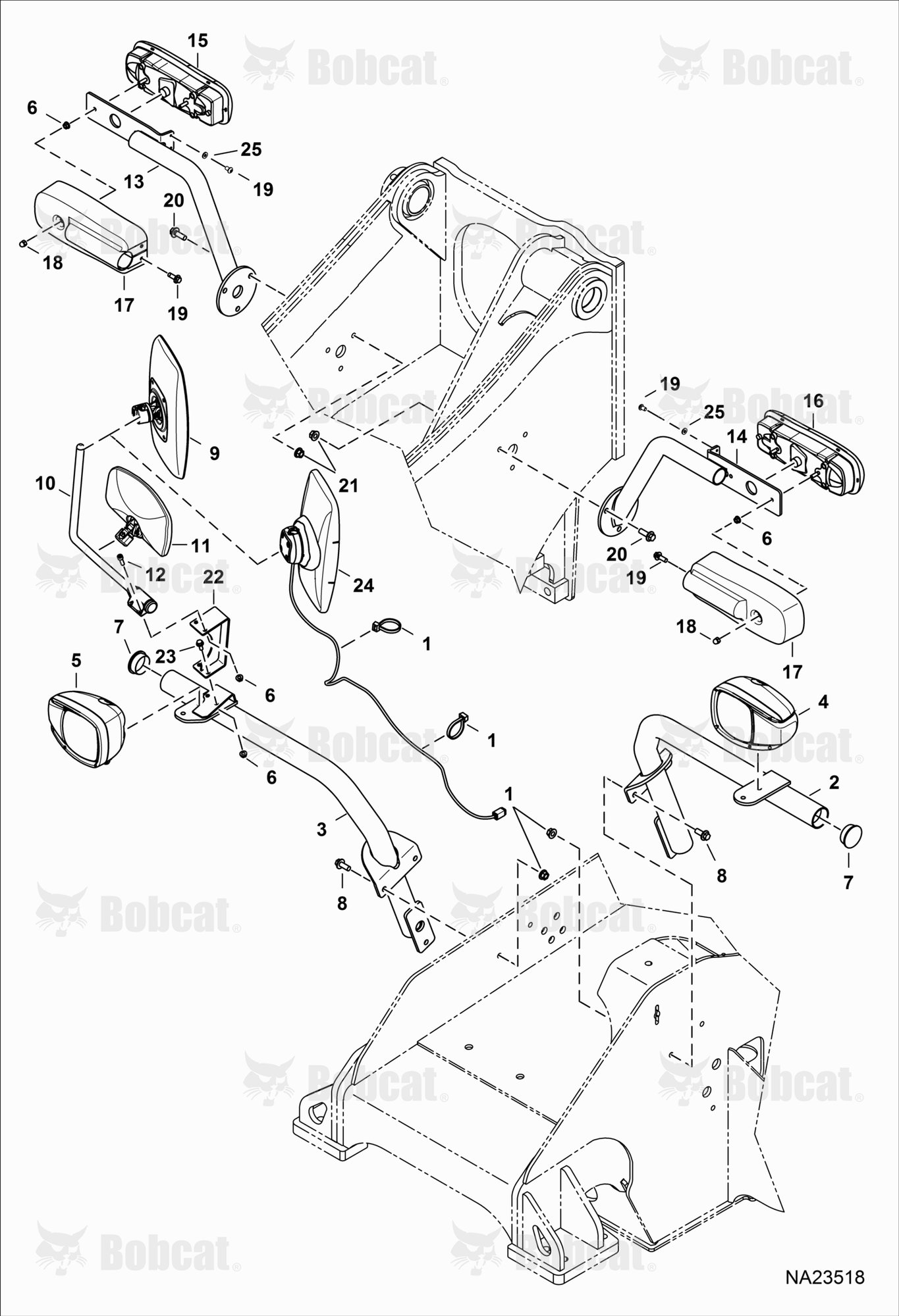 Road Lights & RH Mirror (Halogen)